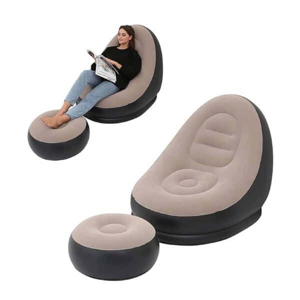 Inflatable Sofa With Footrest for Home and Office