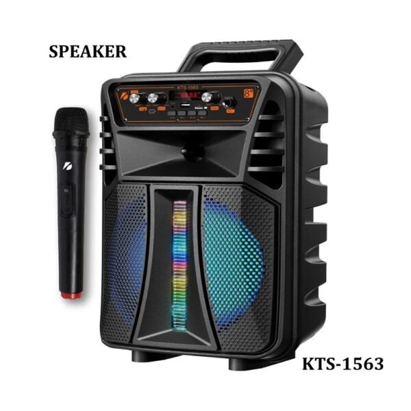 Wireless Portable Smart TWS Bluetooth Speaker - 8 inch Speaker with Wired Microphone KTS-1563